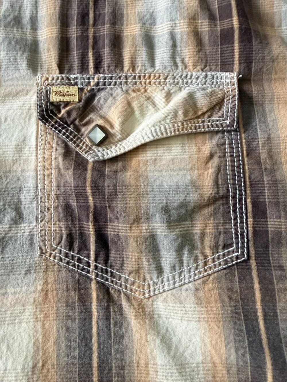 Larry Mahan Mens Cowboy Collection Plaid Western Pearl Snap All Cotton Shirt XXL - Picture 5 of 13